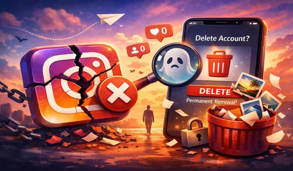 دیلیت اکانت اینستاگرام