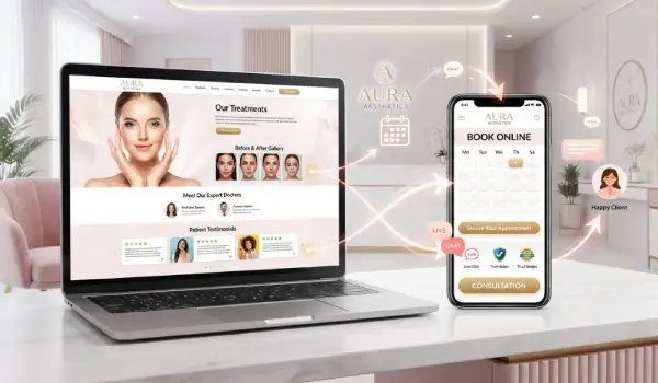 سایت کلینیک زیبایی چگونه بیمار جذب می‌کند؟