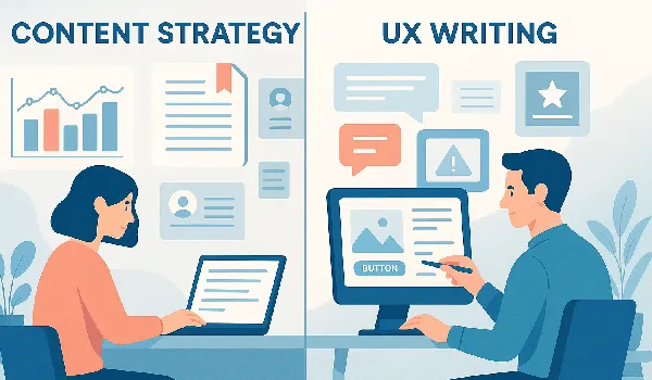 تفاوت استراتژی محتوا و UX Writing