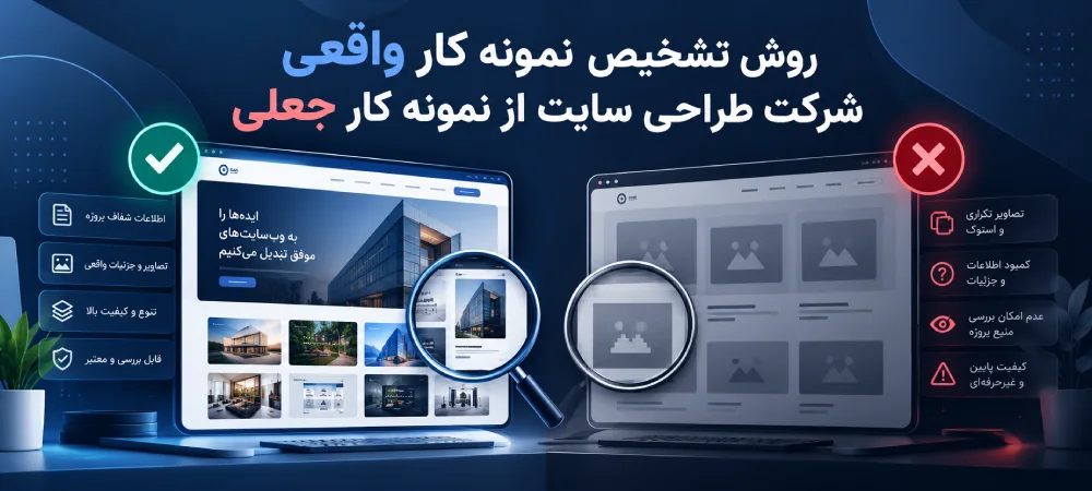 چطور بفهمیم نمونه‌کارهای یک شرکت طراحی سایت واقعی است